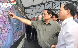 Thủ tướng Phạm Minh Chính kiểm tra Dự án cao tốc khu vực ĐBSCL