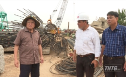 Phó Chủ tịch UBND tỉnh Tiền Giang khảo sát dự án Cầu Rạch Miễu 2 tại xã Thới Sơn