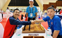 Kỳ thủ cờ Ouk Chaktrang có chiến thắng khởi đầu suôn sẻ tại SEA Games 32