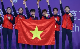 HLV Trần Thị Vui tiết lộ yếu tố giúp cầu mây nữ Việt Nam giành HCV tại ASIAD 19