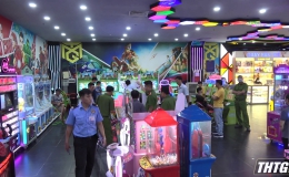 Công an Tiền Giang phát hiện nhiều máy chơi game không có tem kiểm định tại 1 trung tâm thương mại