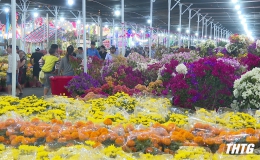 Chợ hoa Xuân Mỹ Tho sức mua vẫn còn thấp