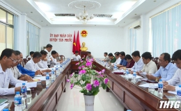 Huyện Tân Phước đánh giá tiến độ xây dựng huyện nông thôn mới
