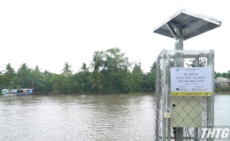 Độ mặn xuất hiện ở khu vực công viên Lạc Hồng trên sông Tiền