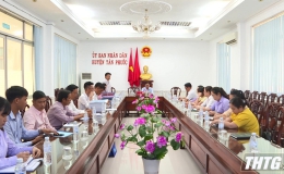 Sở Văn hóa Thể thao và Du lịch thẩm định tiêu chí Văn hóa huyện nông thôn mới tại Tân Phước