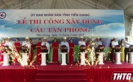 Tiền Giang tổ chức Lễ thi công cầu bắt qua cù lao Tân Phong