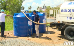 Tổng Công ty Cấp nước Sài Gòn tặng nước sạch tại huyện Tân Phú Đông