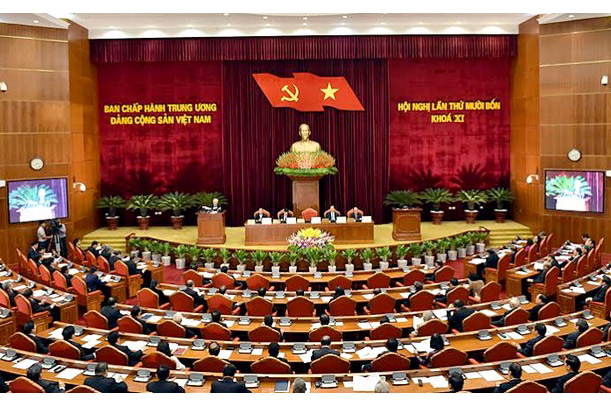 Tổng Bí thư Nguyễn Phú Trọng phát biểu ý kiến khai mạc Hội nghị lần thứ 14 Ban Chấp hành Trung ương Đảng khóa XI