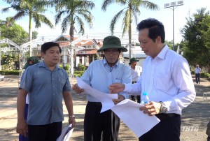 Phó Chủ tịch UBND tỉnh Tiền Giang kiểm tra công tác chuẩn bị tổ chức Lễ kỷ niệm 60 năm Chiến thắng Ấp Bắc