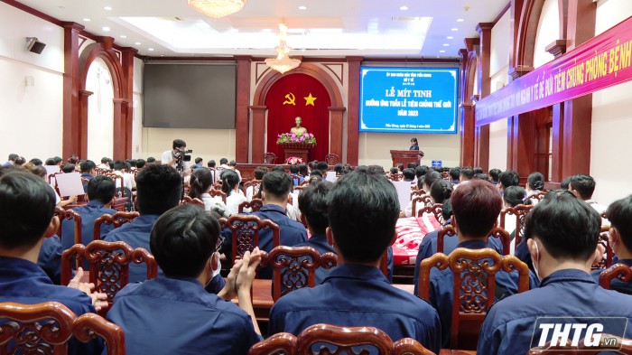 Tiền Giang tổ chức mitting hưởng ứng Tuần lễ tiêm chủng Thế giới năm 2023