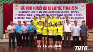 Cục thuế Tiền Giang đoạt chức vô địch giải bóng chuyền hơi nữ Công đoàn viên chức tỉnh Tiền Giang năm 2024