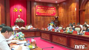 Đoàn công tác Trung ương kiểm tra việc sáp nhập đơn vị hành chính cấp huyện xã tại Tiền Giang